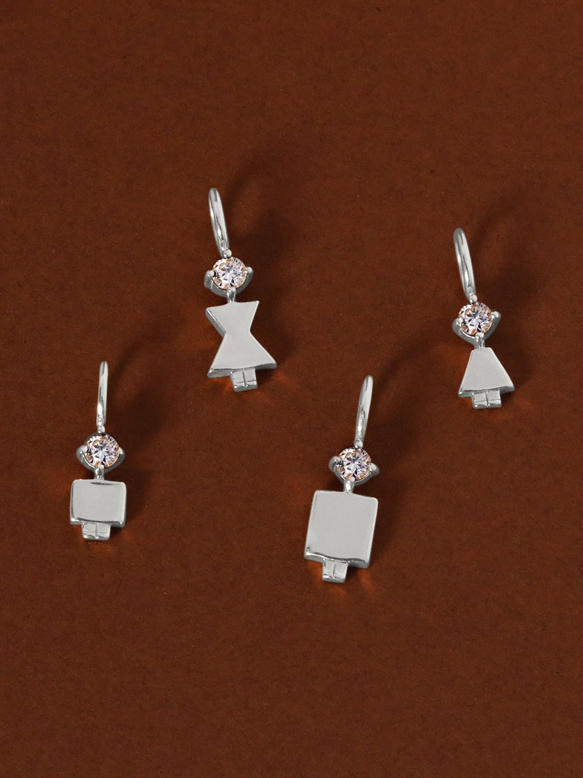 14k White Gold Girl Necklace or Charm with Lab Grown VS1 Diamond Gemstone | Precious People