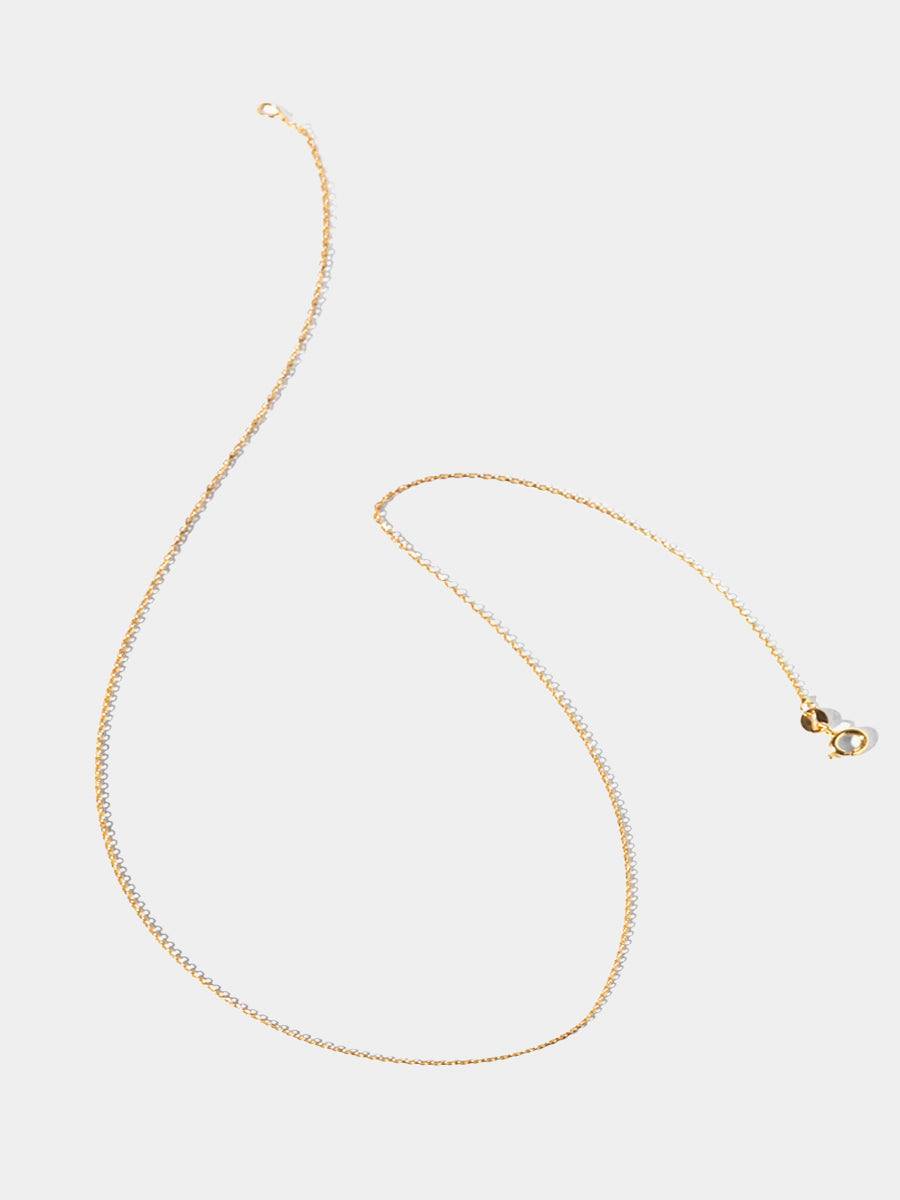 18k Gold Vermeil 18 or 24 Inch Fine Trace Chain