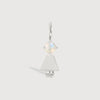 14k White Gold Girl Necklace or Charm with Moonstone Gemstone - June Birthstone | Precious People