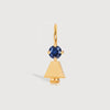 Gold Daughter or Girl with Blue Sapphire Gemstone - September Birthstone
