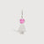 Sterling Silver Girl Necklace or Charm with Pink Tourmaline Gemstone - October Birthstone | Precious People
