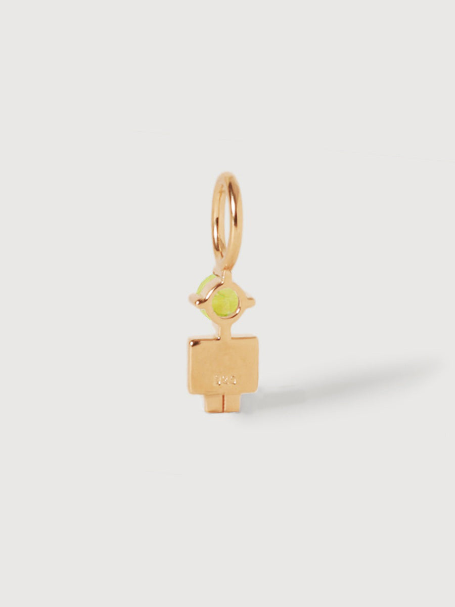 14-karatowe złoto Syn lub chłopiec z kamieniem szlachetnym perydotem – kamień narodzin sierpnia