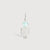 14k White Gold Boy Necklace or Charm with Aquamarine Gemstone - March Birthstone | Precious People