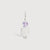 14k White Gold Boy Necklace or Charm with Amethyst Gemstone - February Birthstone | Precious People