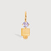 Gold Son or Boy with Brazilian Amethyst Gemstone - February Birthstone
