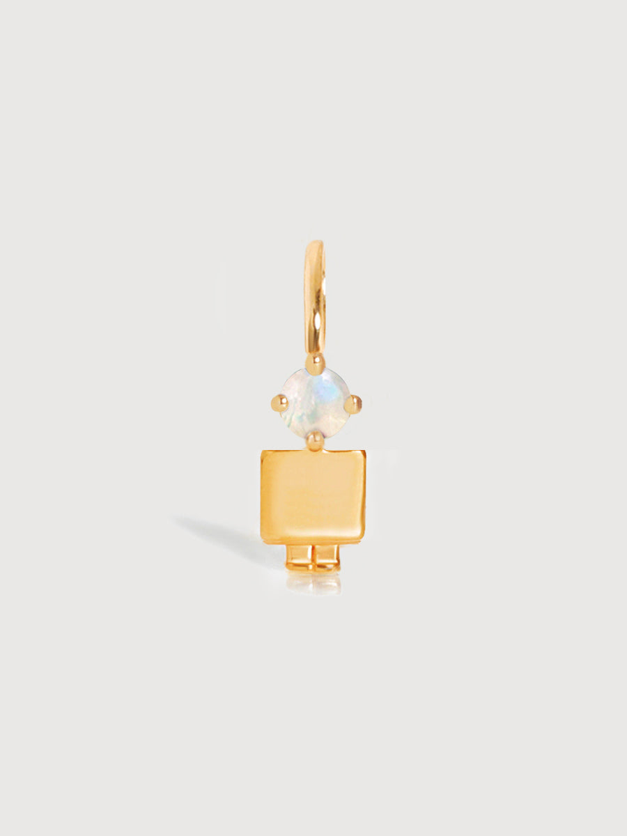 Gold Son or Boy with Moonstone Gemstone - June Birthstone
