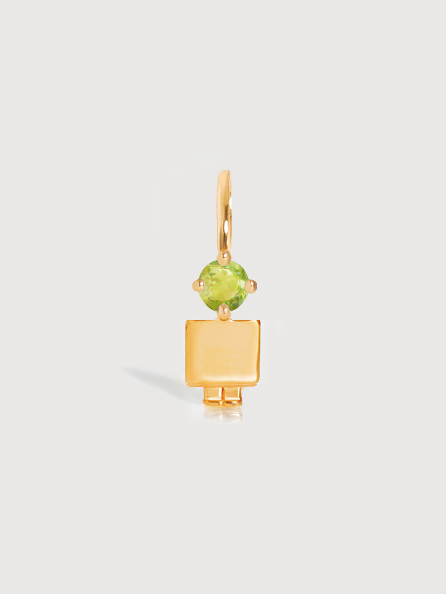 Gold Son or Boy with Peridot Gemstone - August Birthstone