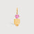 Gold Son or Boy with Pink Tourmaline Gemstone - October Birthstone