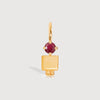 Gold Son or Boy with Ruby Gemstone - July Birthstone