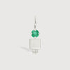 Sterling Silver Boy Necklace or Charm with Emerald Gemstone - May Birthstone | Precious People