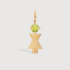 14k Solid Gold Woman Necklace or Charm with Peridot Gemstone - August Birthstone | Precious People