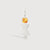 14k White Gold Woman Necklace or Charm with Citrine Gemstone - November Birthstone | Precious People
