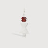 14k White Gold Woman Necklace or Charm with Garnet Gemstone - January Birthstone | Precious People