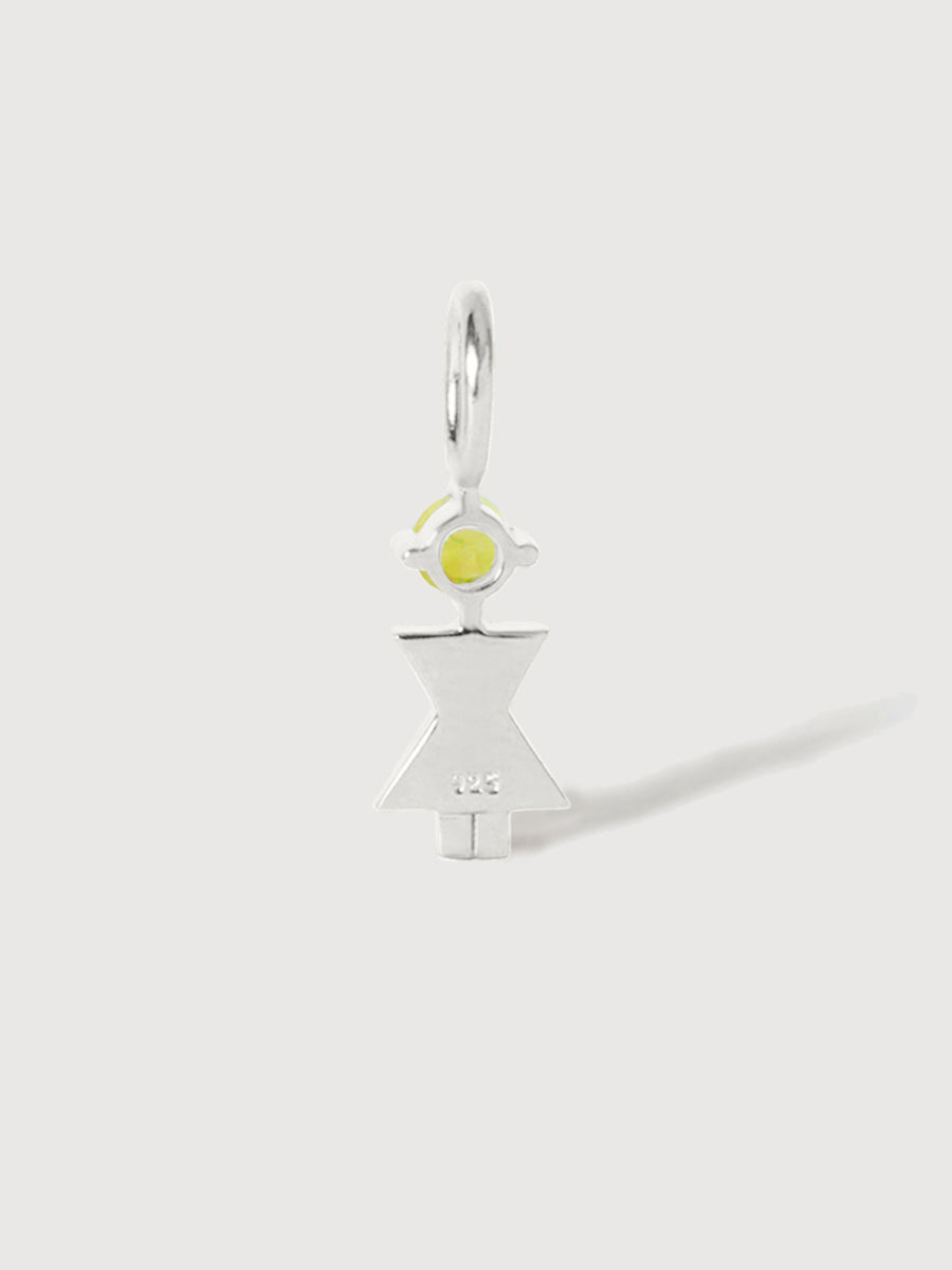 14 Karat Weißgold Mutter oder Frau mit Peridot-Edelstein – Geburtsstein des Monats August