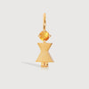 Gold Mum or Woman with Citrine Gemstone - November Birthstone