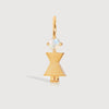 Gold Mum or Woman with Moonstone Gemstone - June Birthstone