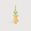 Gold Mum or Woman with Peridot Gemstone - August Birthstone