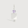 14k White Gold Man Necklace or Charm with Amethyst Gemstone - February Birthstone | Precious People
