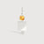14k White Gold Man Necklace or Charm with Citrine Gemstone - November Birthstone | Precious People