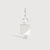 14k White Gold Man Necklace or Charm with White Topaz Gemstone - April Birthstone | Precious People