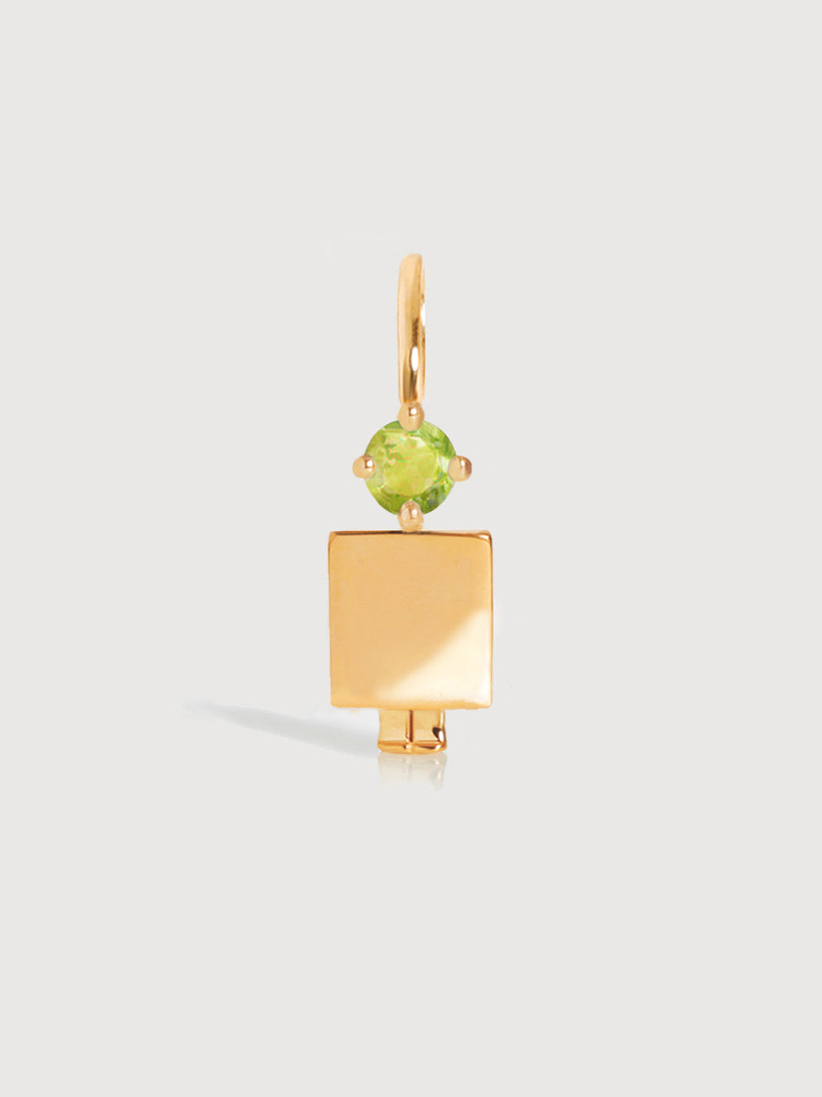 Gold Dad or Man with Peridot Gemstone - August Birthstone
