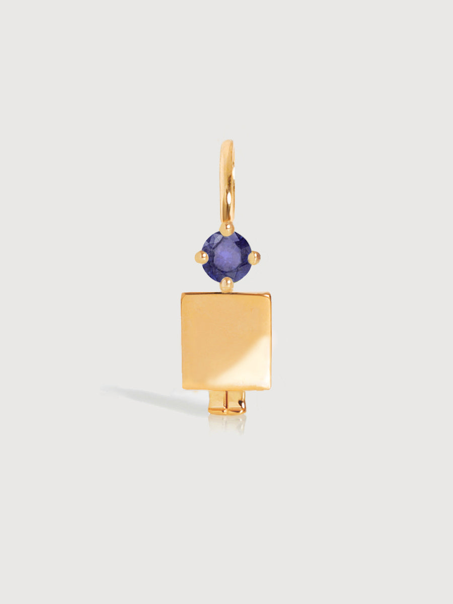 Gold Dad or Man with Tanzanite Gemstone - December Birthstone